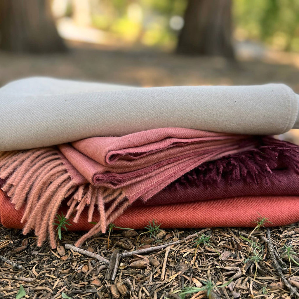 100% Baby Alpaca Throw - Persimmon