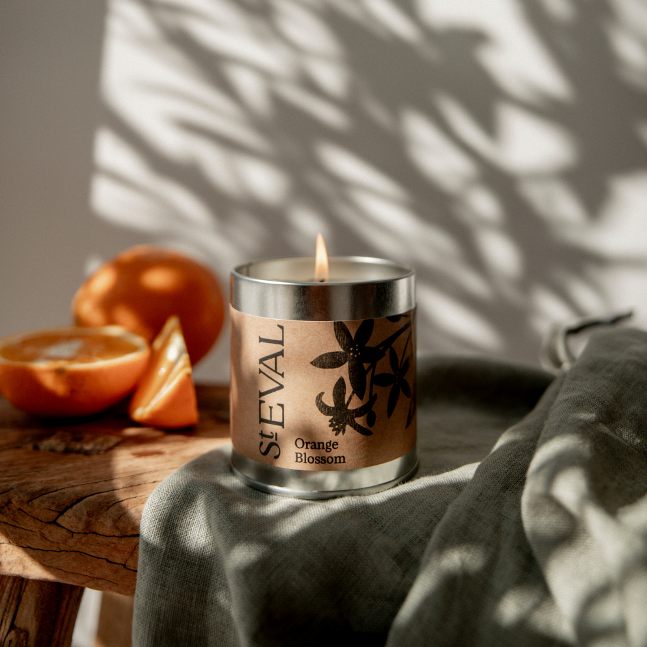 St Eval Orange Blossom, Scented Tin Candle