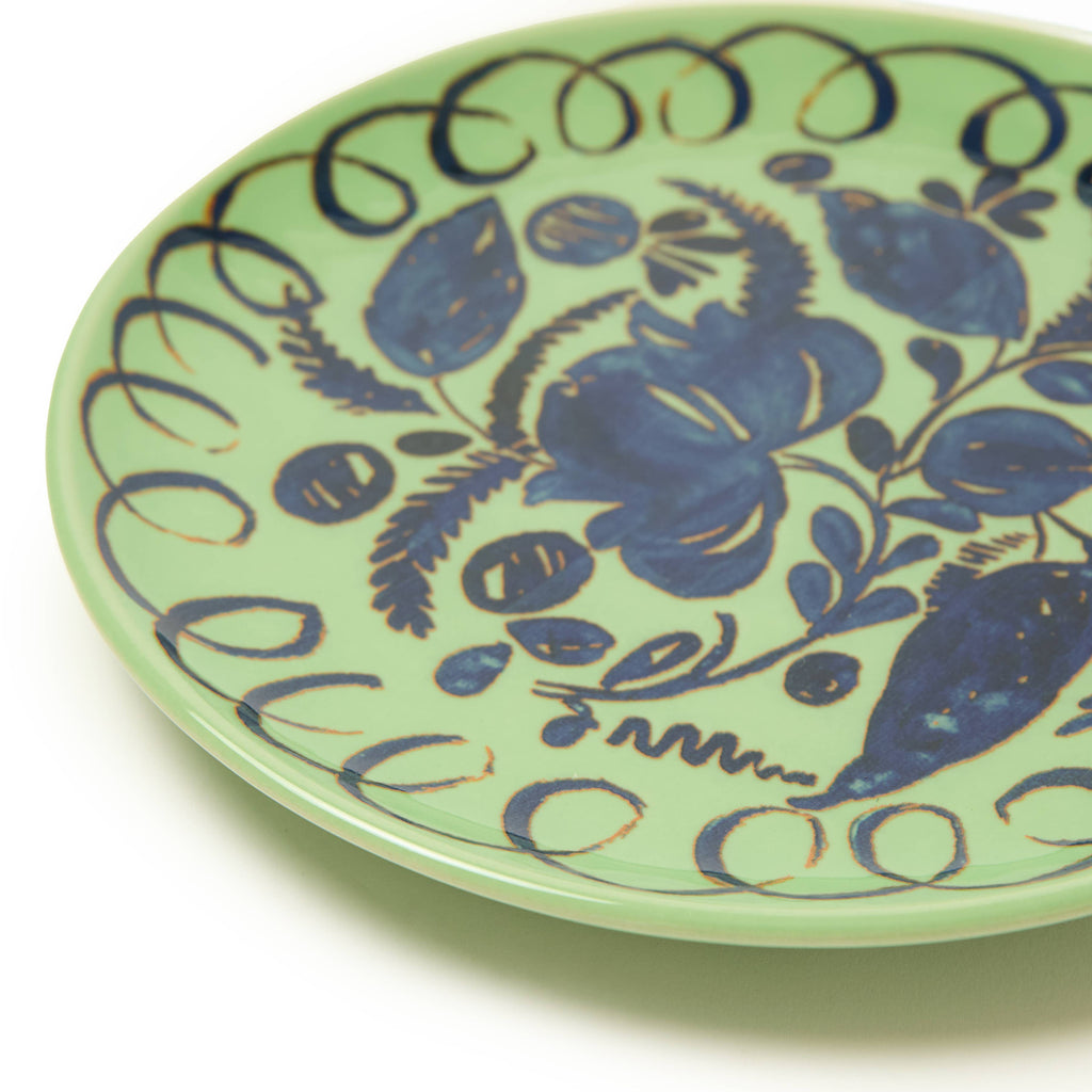 Amalfi Dessert Plate Green - 9.1" Diameter