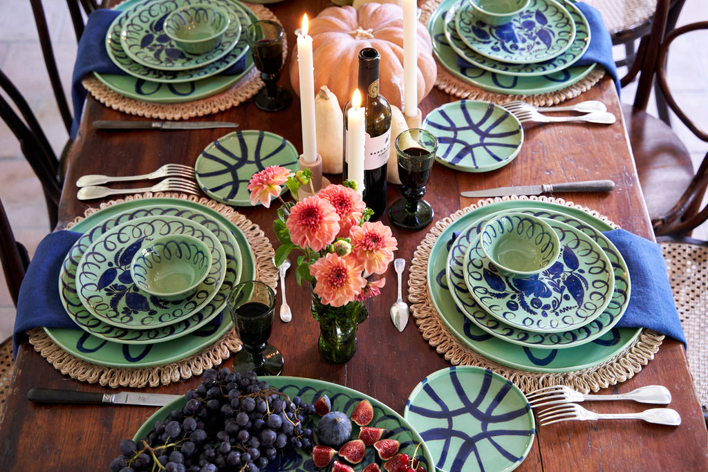 Amalfi Dessert Plate Green - 9.1" Diameter