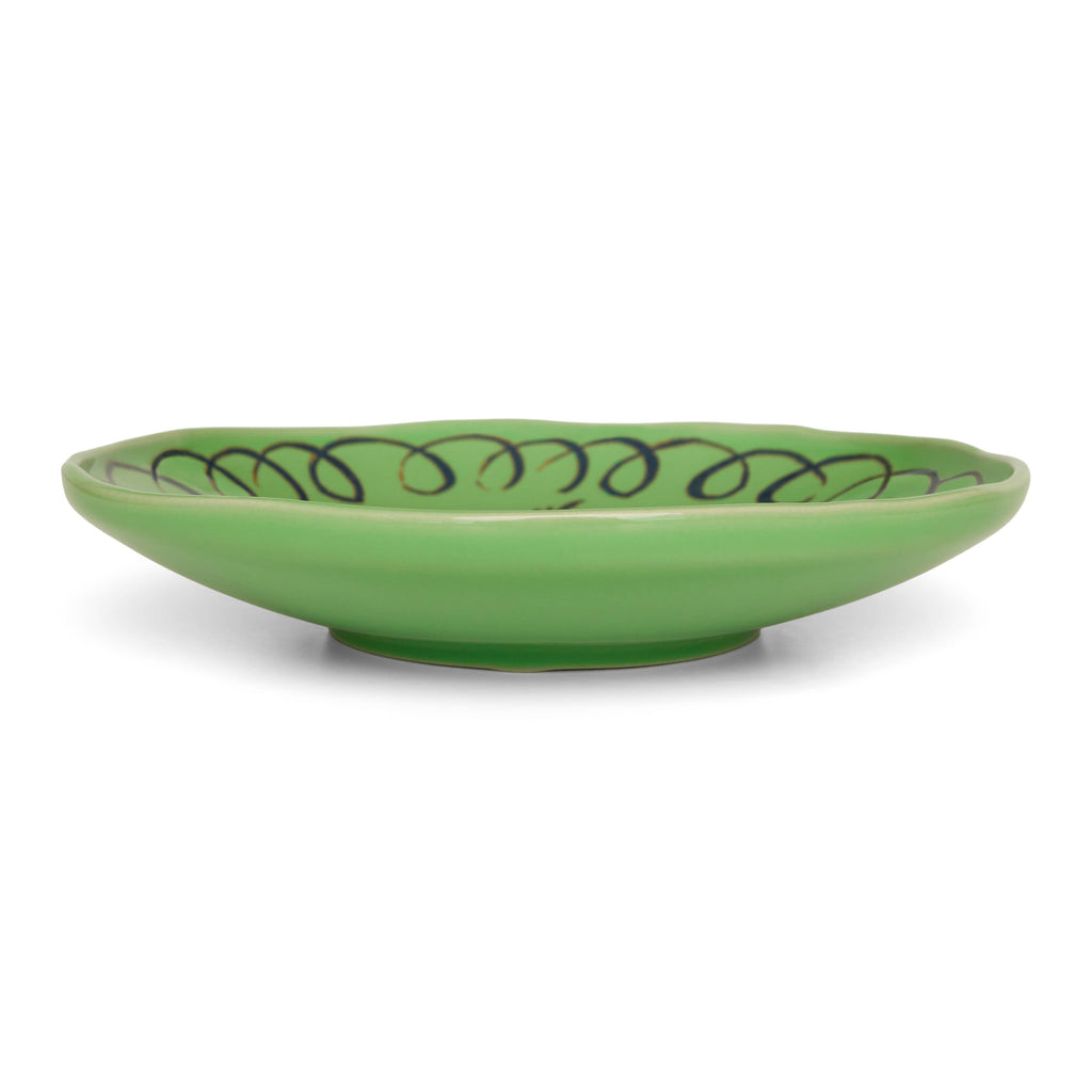 Amalfi Dessert Plate Green - 9.1" Diameter