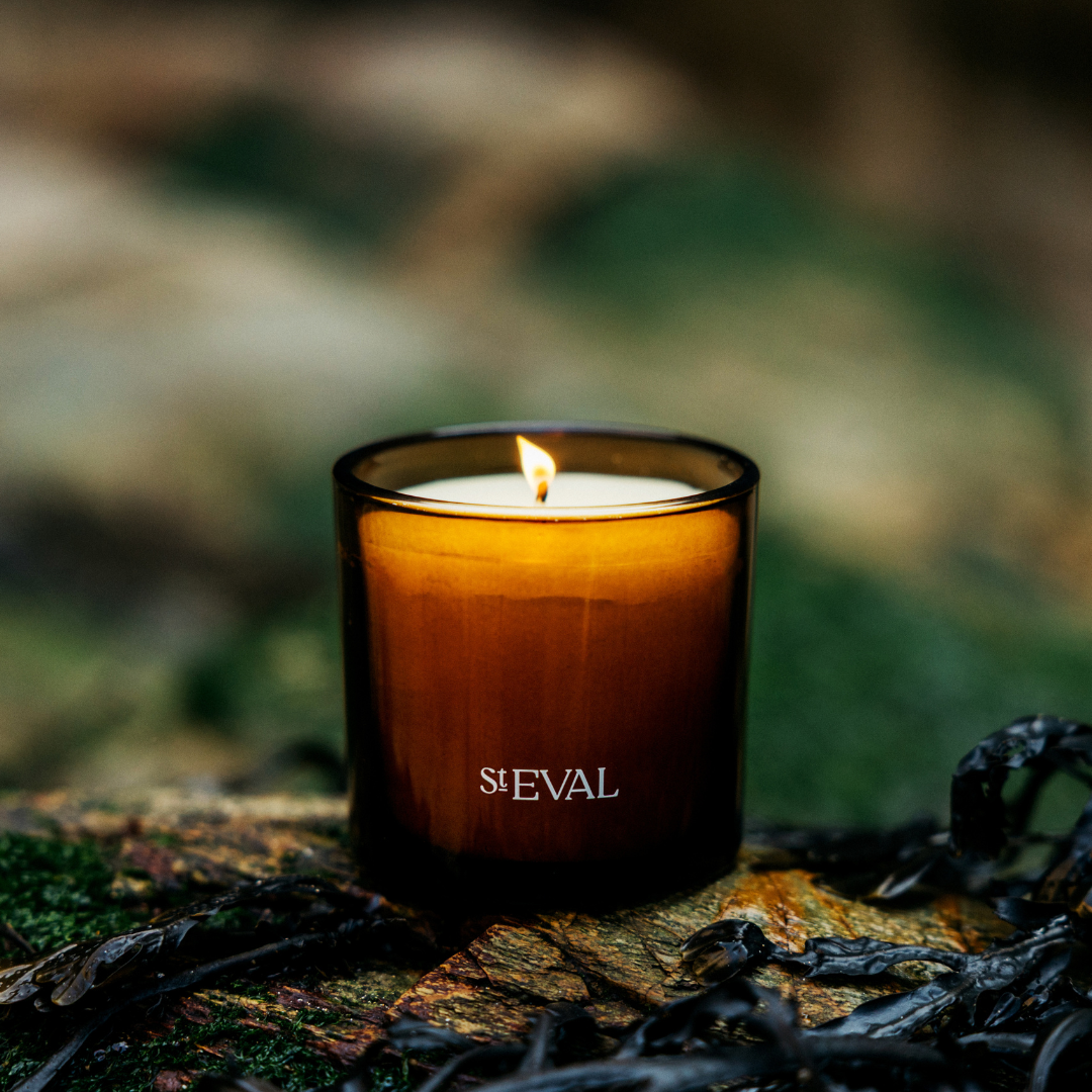St Eval Sea Salt, Amber Glass Candle