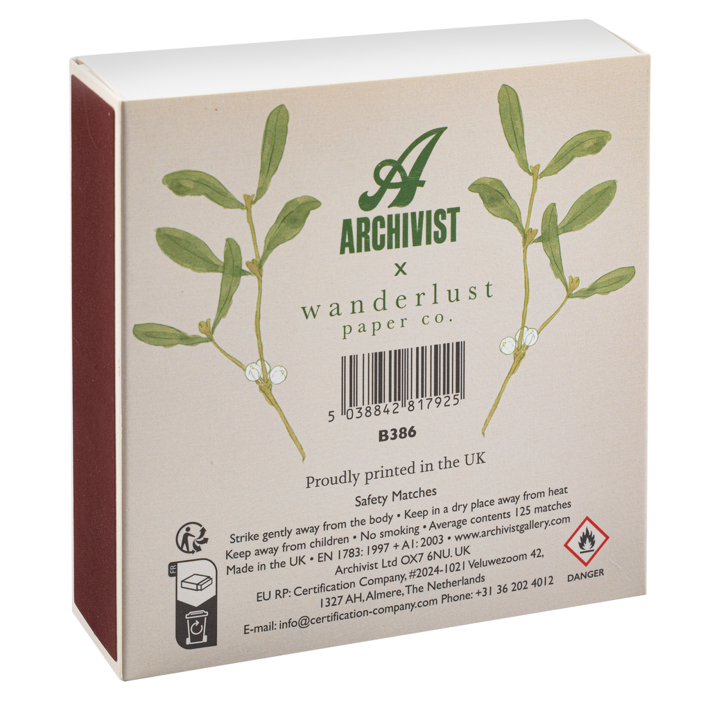 Archivist Mistletoe Square Matches