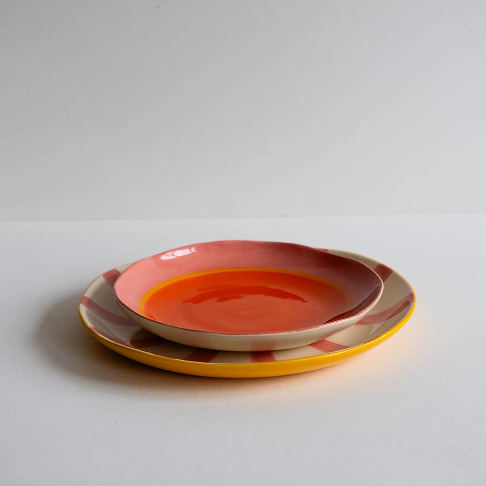 Musango Supper Plate in Candy Stripe