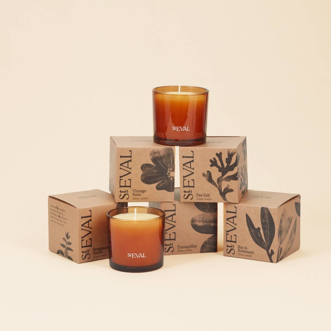 Bergamot & Nettle, Amber Glass Candle