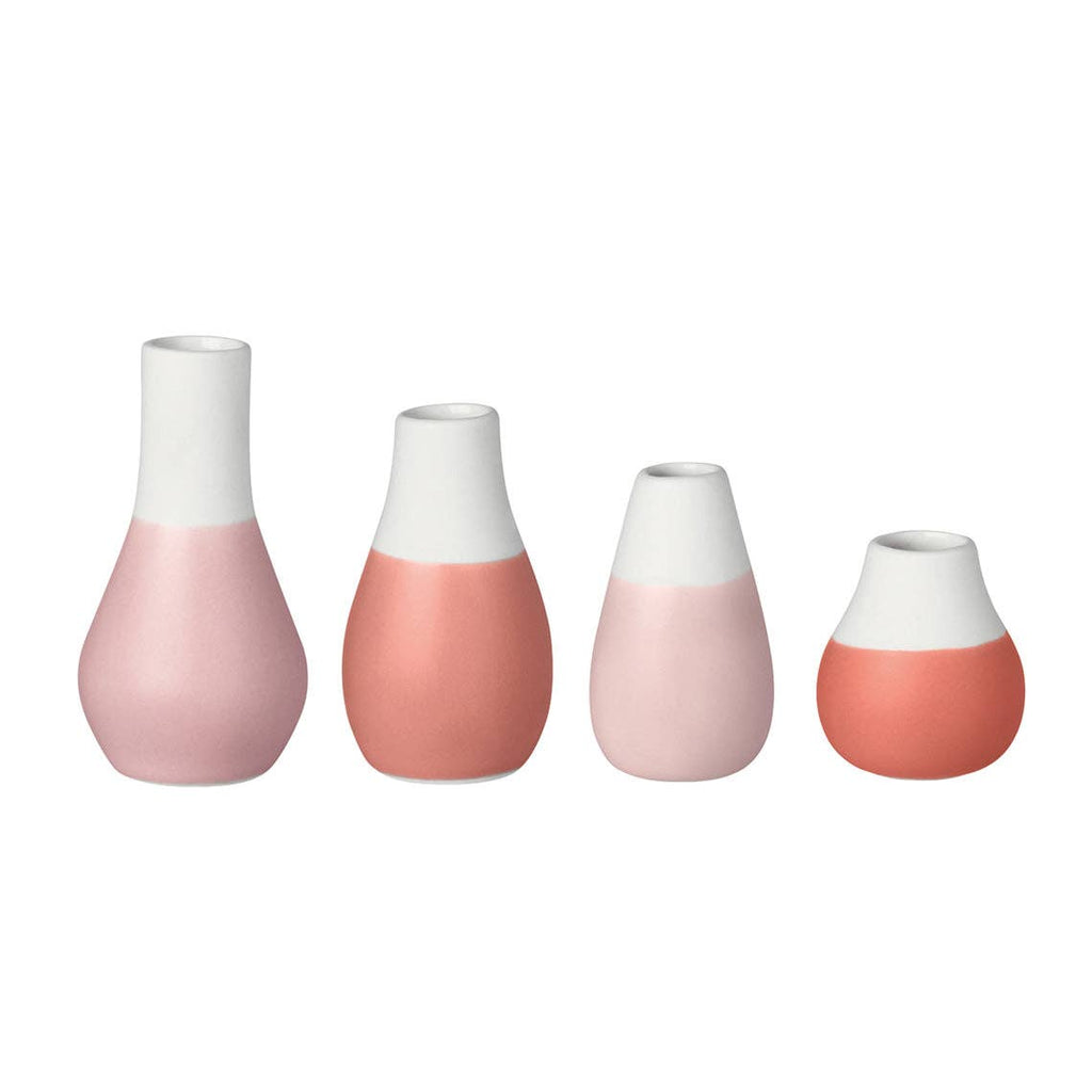 Pastel Two-Tone Mini Vases - Set of 4