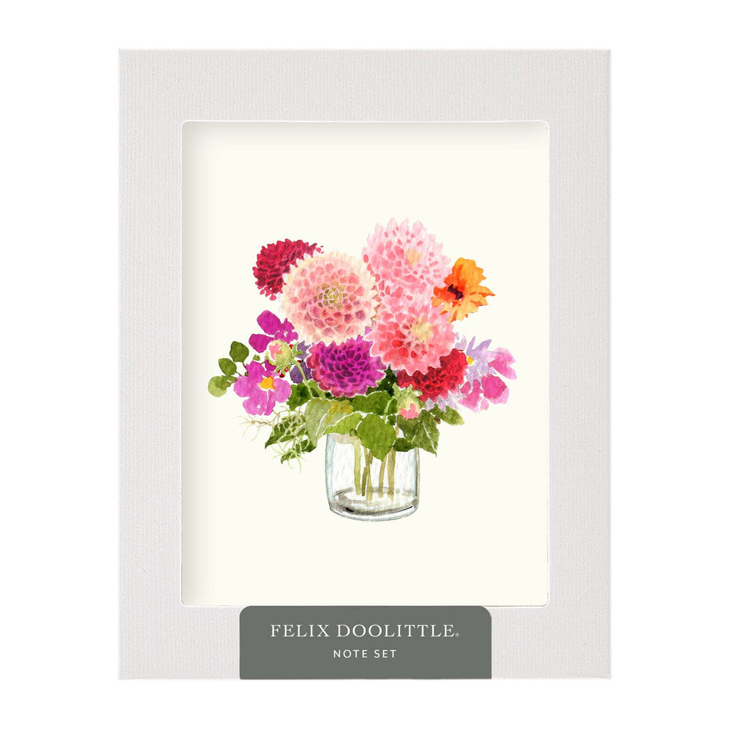 Felix Doolittle Plum Bouquets  -- Note Set - Flower themed cards, boxed