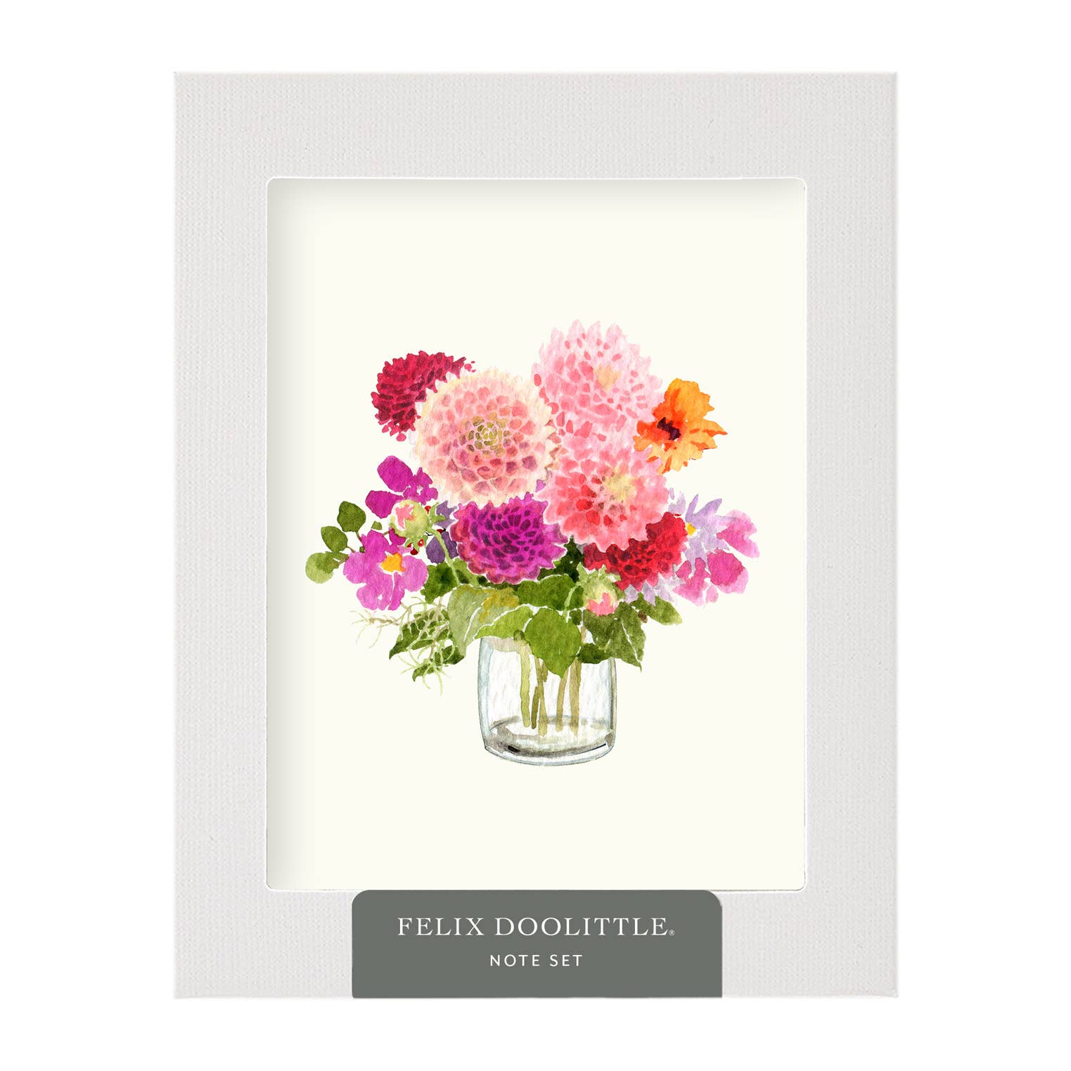Felix Doolittle Plum Bouquets  -- Note Set - Flower themed cards, boxed