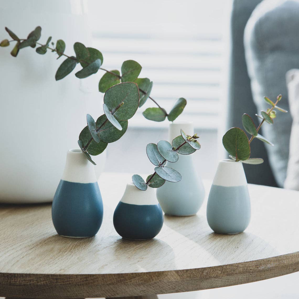 Pastel Two-Tone Mini Vases - Set of 4