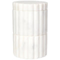 White Fluted Marble Salt Cellar