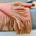100% Baby Alpaca Throw - Persimmon