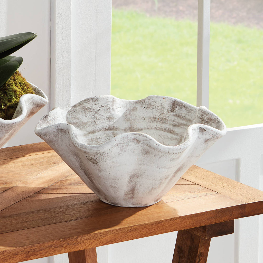 Napa Home & Garden Wakefield Handmade Wiley Pot #6, White Ash