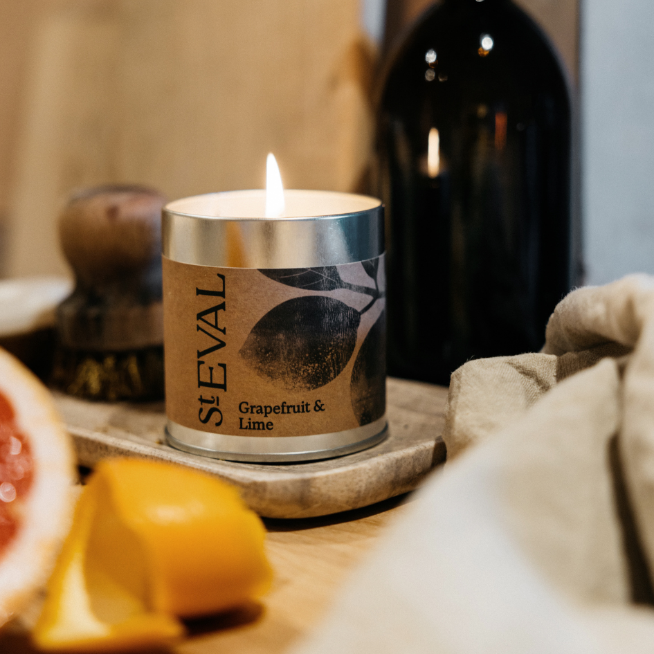 St Eval Grapefruit & Lime, Scented Tin Candle