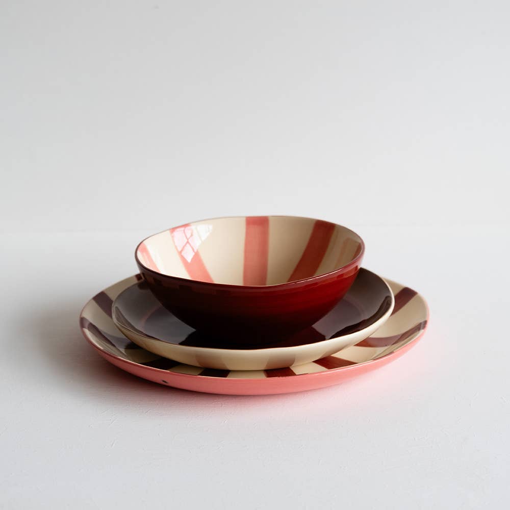 Musango Supper Plate in Candy Stripe