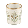 Glass Votive with Fern Design