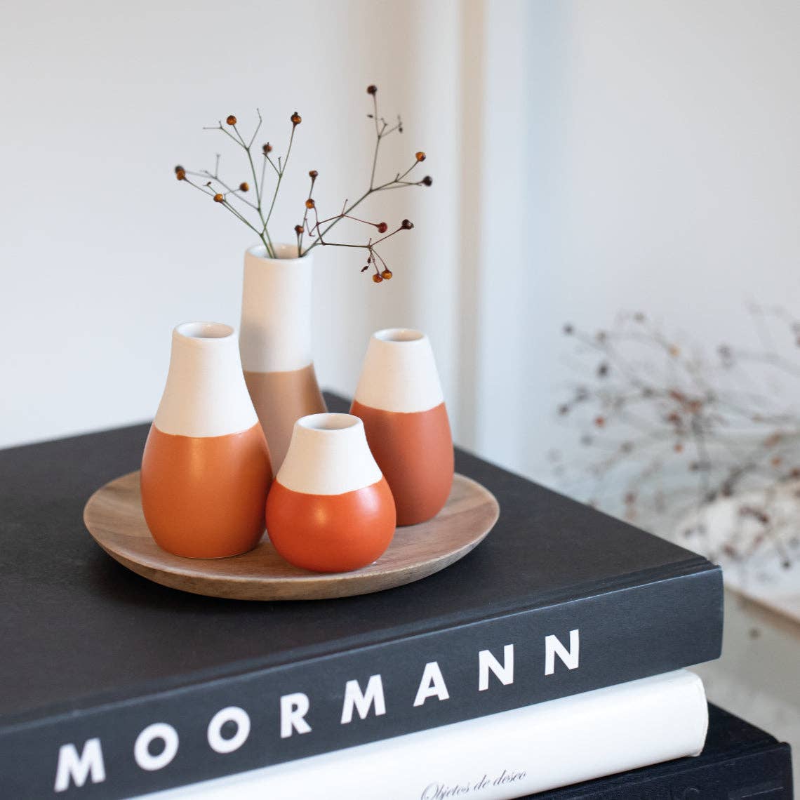 Pastel Two-Tone Mini Vases - Set of 4