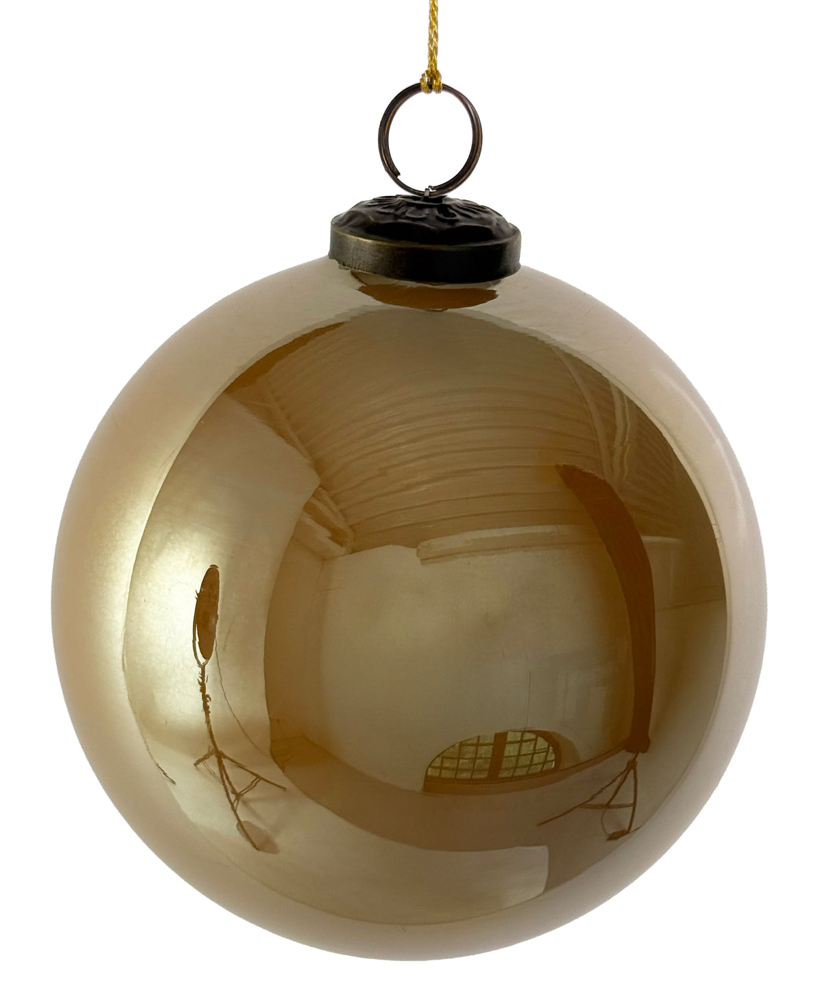 Pearl Gold Glass Ball Ornament 