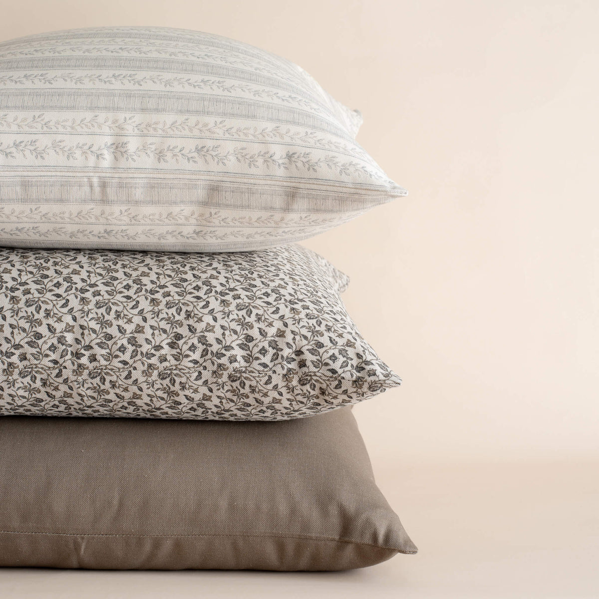 Camille Neutral Botanical Pillow Cover