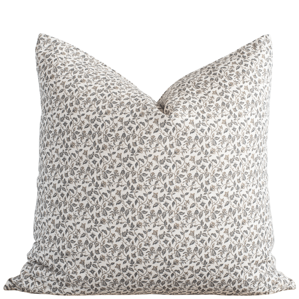 Camille Neutral Botanical Pillow Cover