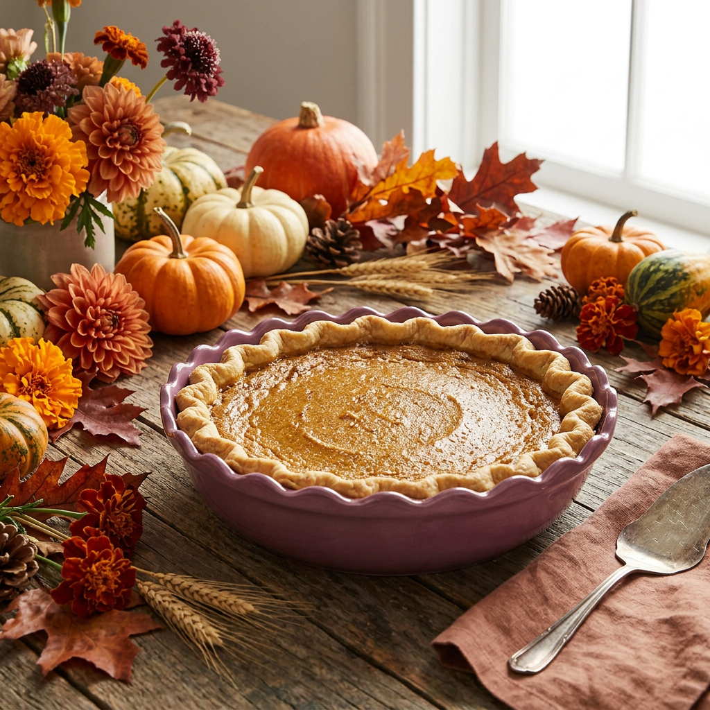 Round Large Stoneware Oven Dish | Purple