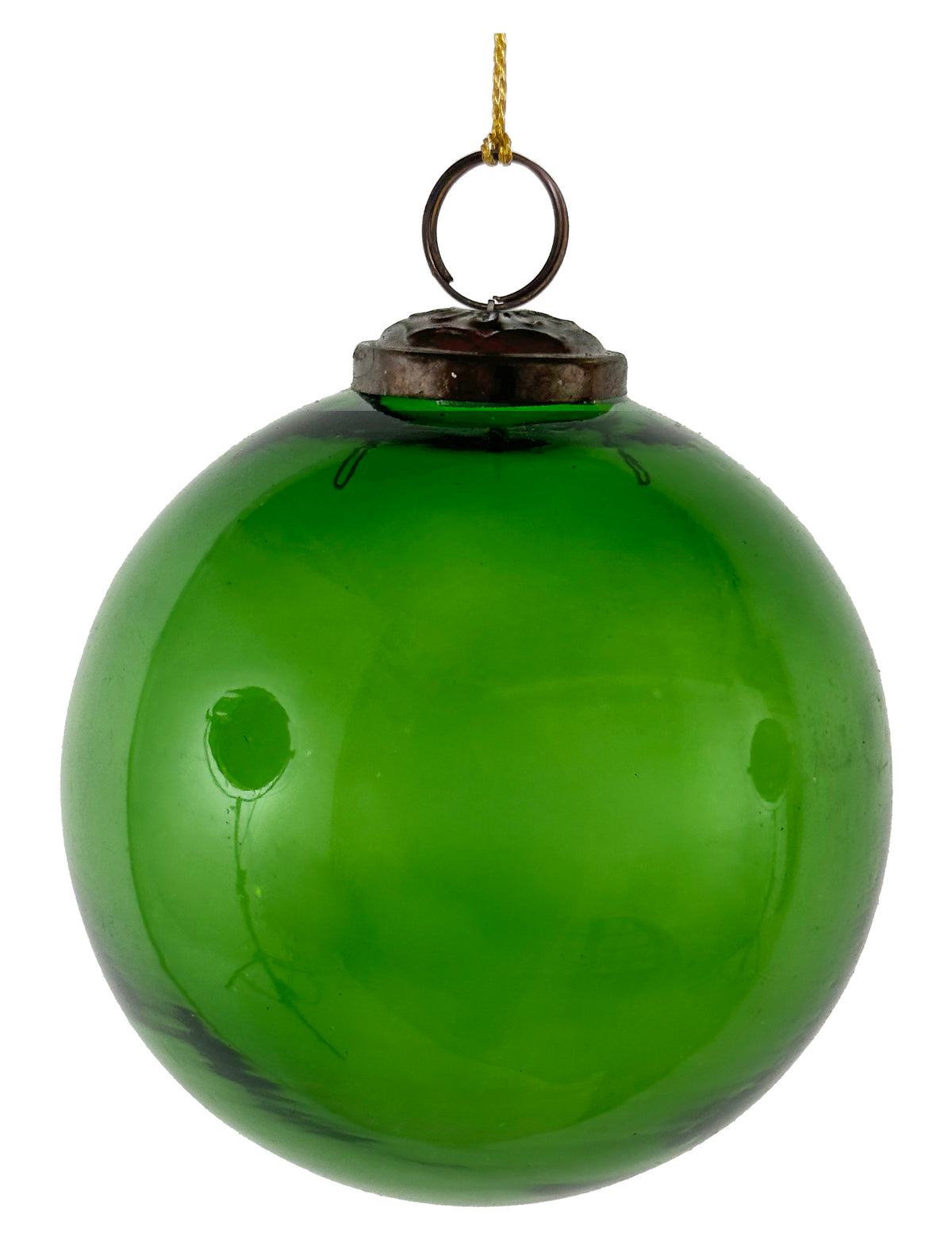 Emerald Green Glass Ball Ornament  