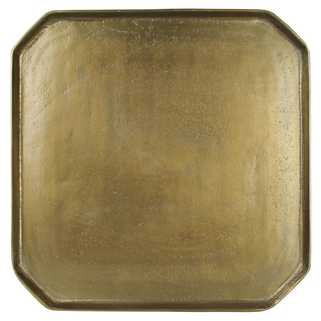 Brass tray on a white background