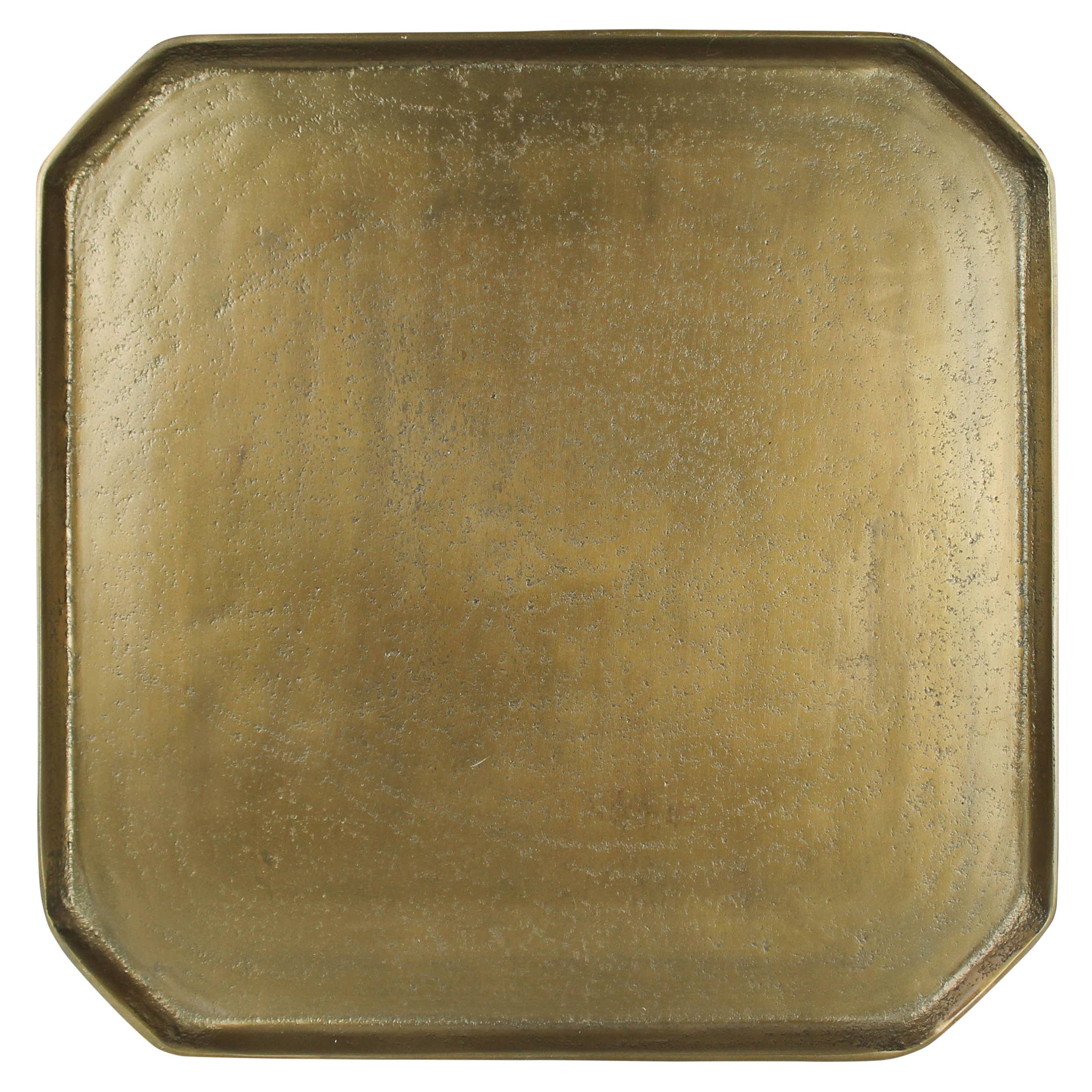 Brass tray on a white background