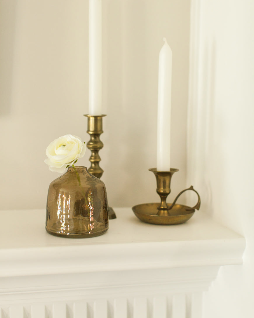 Bella Handblown Hammered Bud Vase