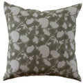 Linen & Cloth Floral patterned pillow with white flowers on a green background