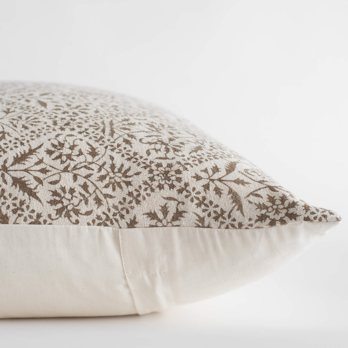 Mariella Floral Block Printed Pillow Cover | Mustard