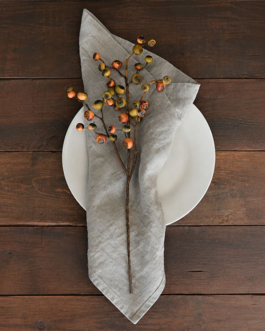 Stone Washed Linen Dinner Napkins