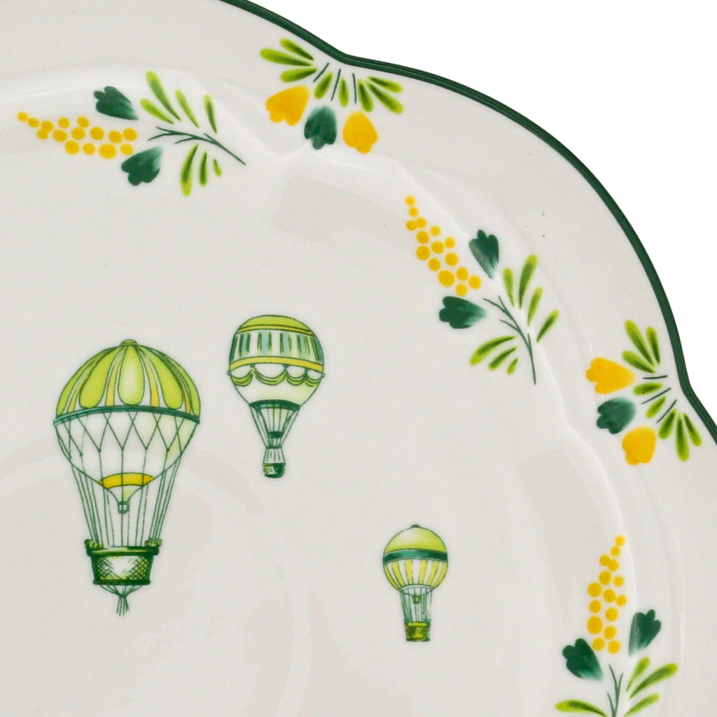 Valensole Lavender Scalloped Ceramic Dinner Plates – Set of 4 (+1 Bonus Plate)