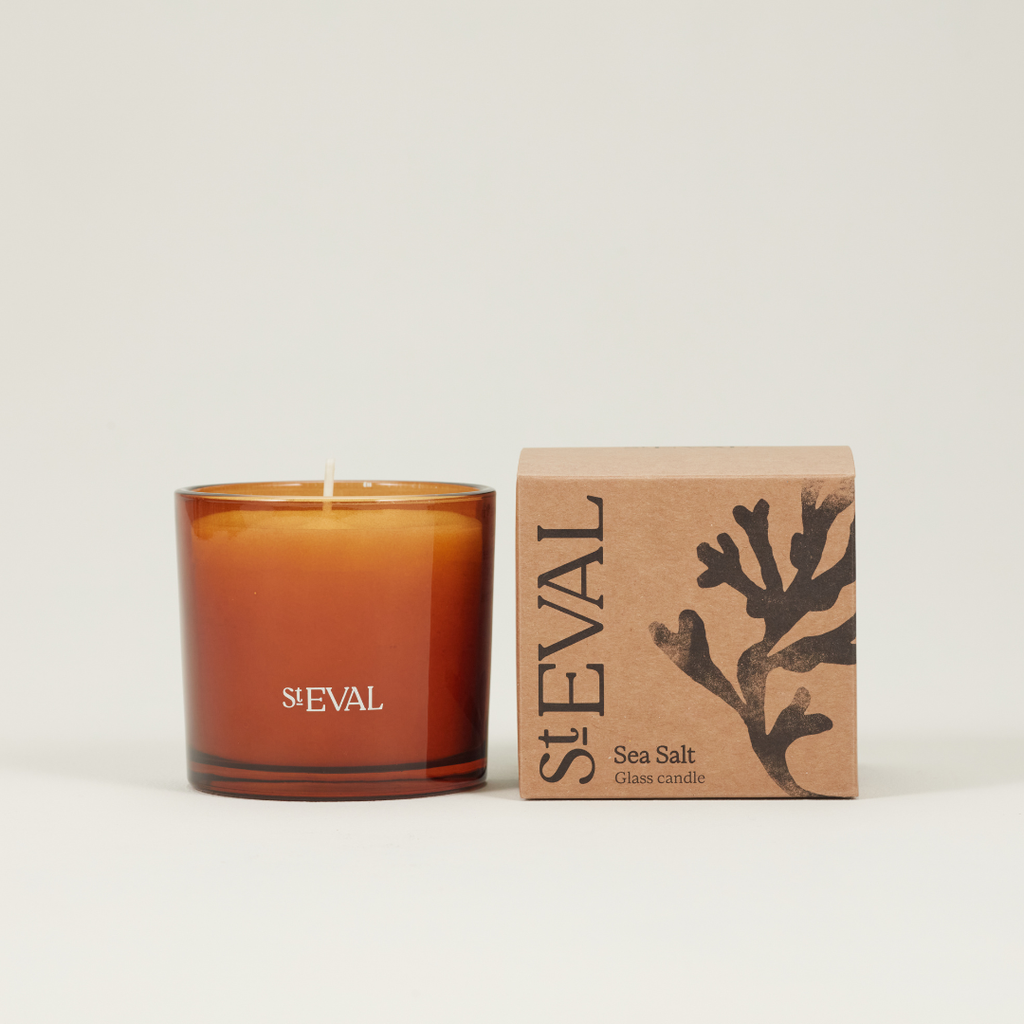St Eval Sea Salt, Amber Glass Candle