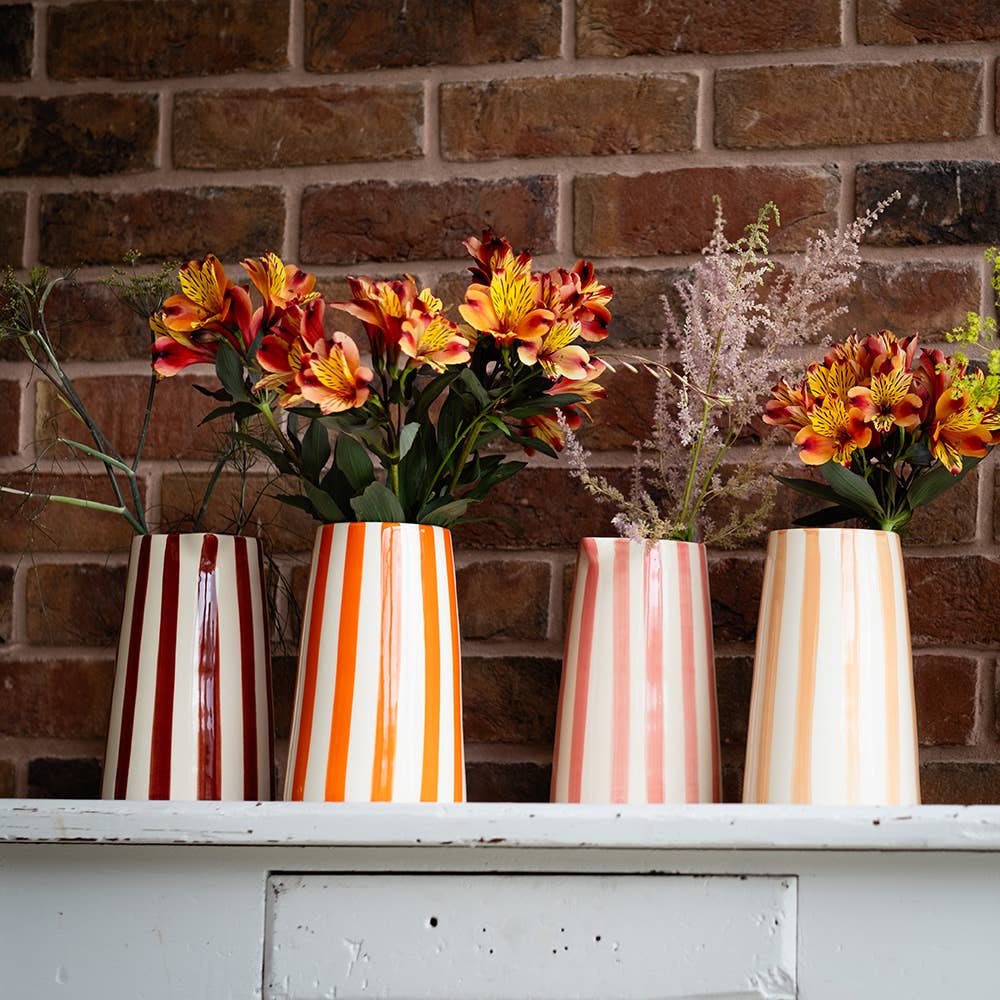 Musango Contemporary Handmade and Painted Jug in Candy Stripe