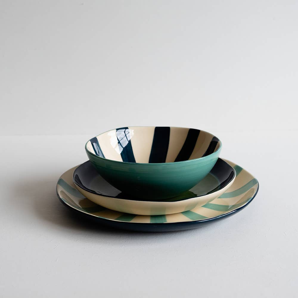 Musango Supper Plate in Candy Stripe