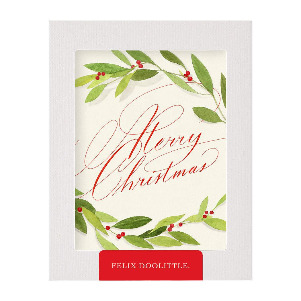 Felix Doolittle Christmas Garland - Boxed Holiday Christmas Cards