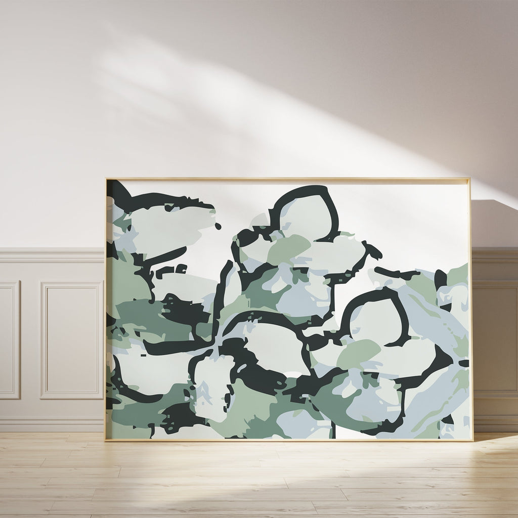 Arles Green Floral, Fine Art Print