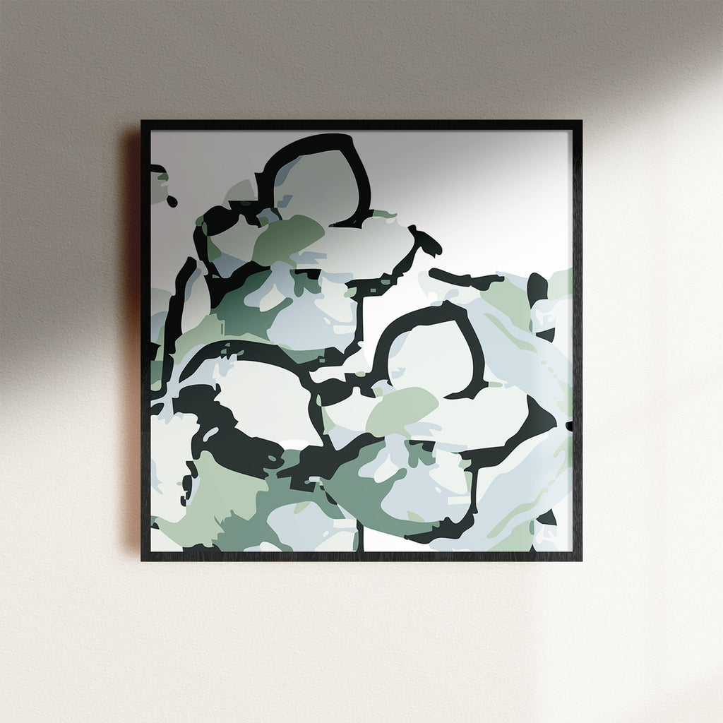 Arles Green Floral, Fine Art Print