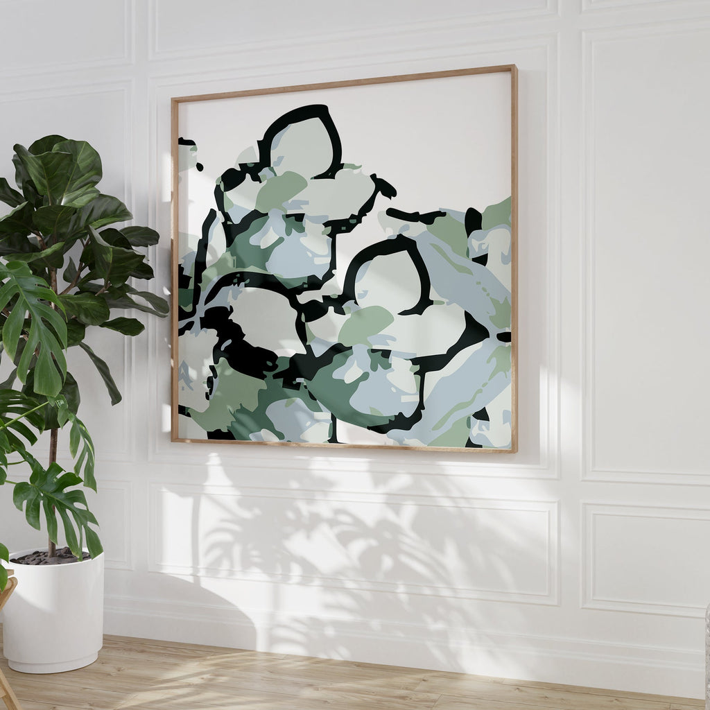 Arles Green Floral, Fine Art Print