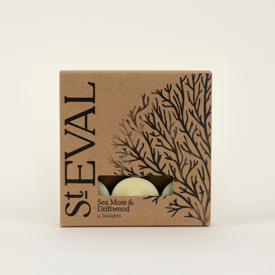 St Eval Sea Moss & Driftwood, Scented Tealights