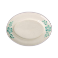RICE by RICE Ceramic Serving Platter with Hand-painted Green Flower Vine - Medium