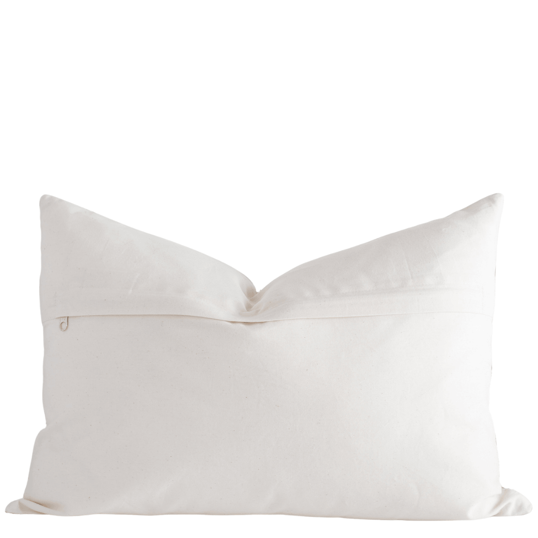Fiora Floral Block Printed Pillow Cover | Olive Green | Lumbar