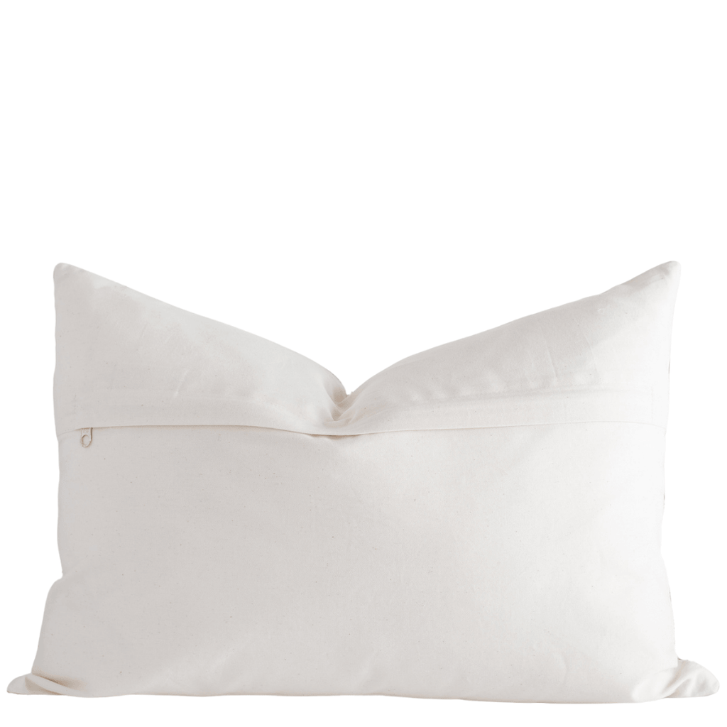 Liora Floral Block Printed Pillow Cover | Brown | Lumbar