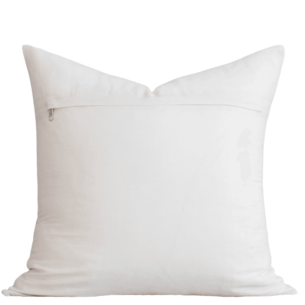 Etta Floral Block Printed Pillow Cover | Blue, Green