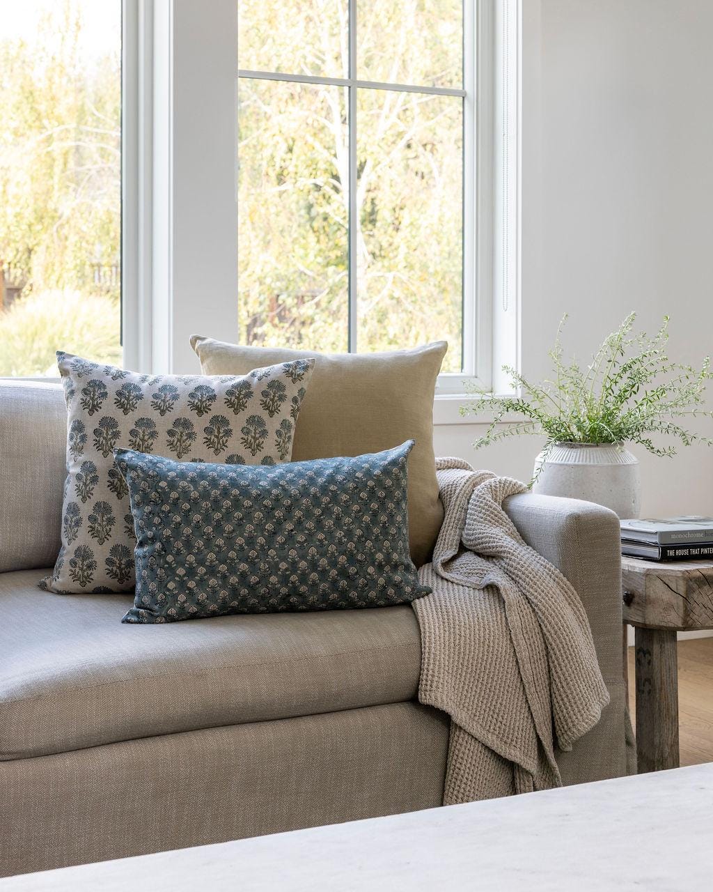 Linen & Cloth Kensington Throw Pillow Cover