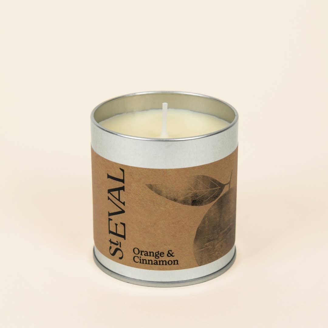 Orange & Cinnamon Scented Tin Candle