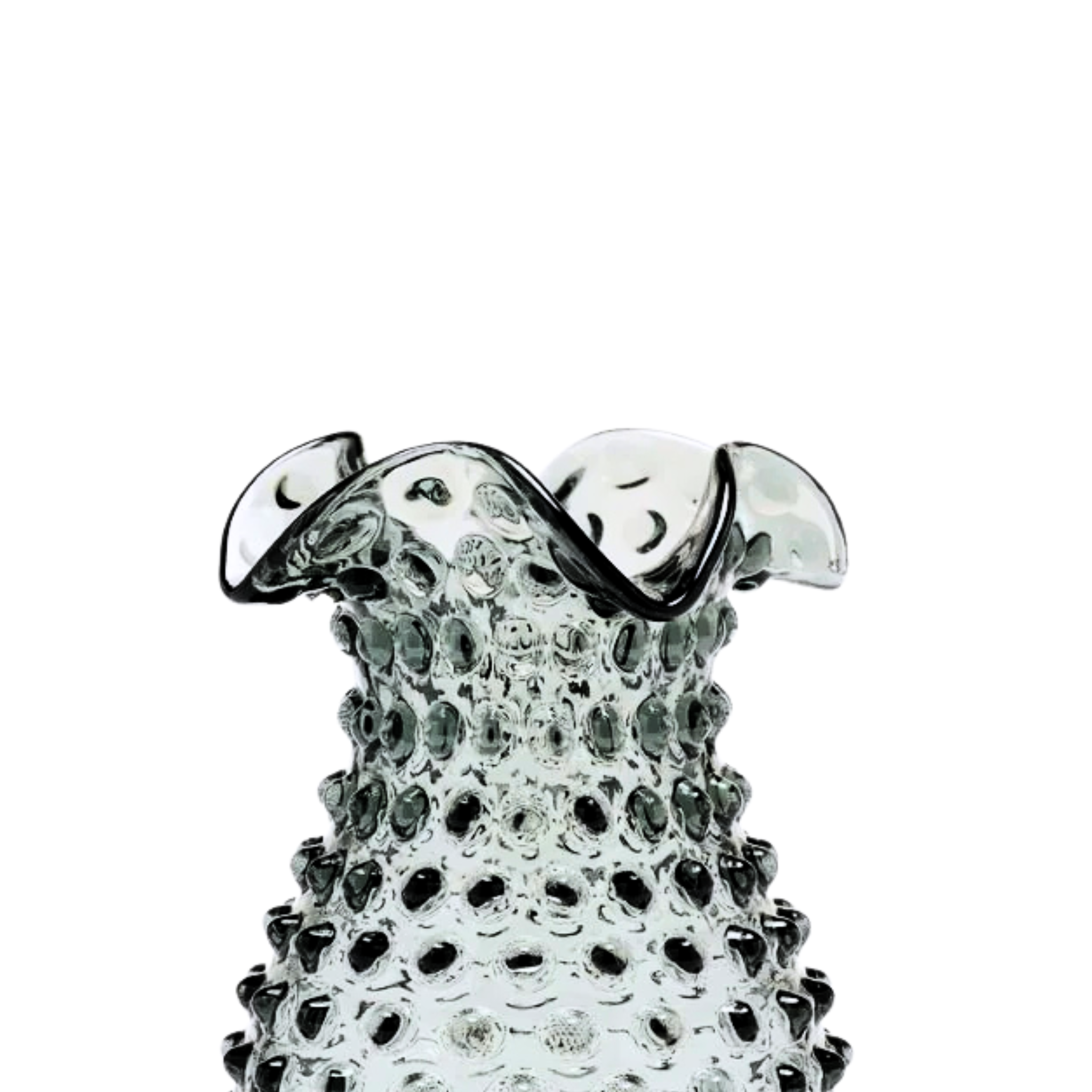 Hobnail Vase - Petal - Charcoal Haze