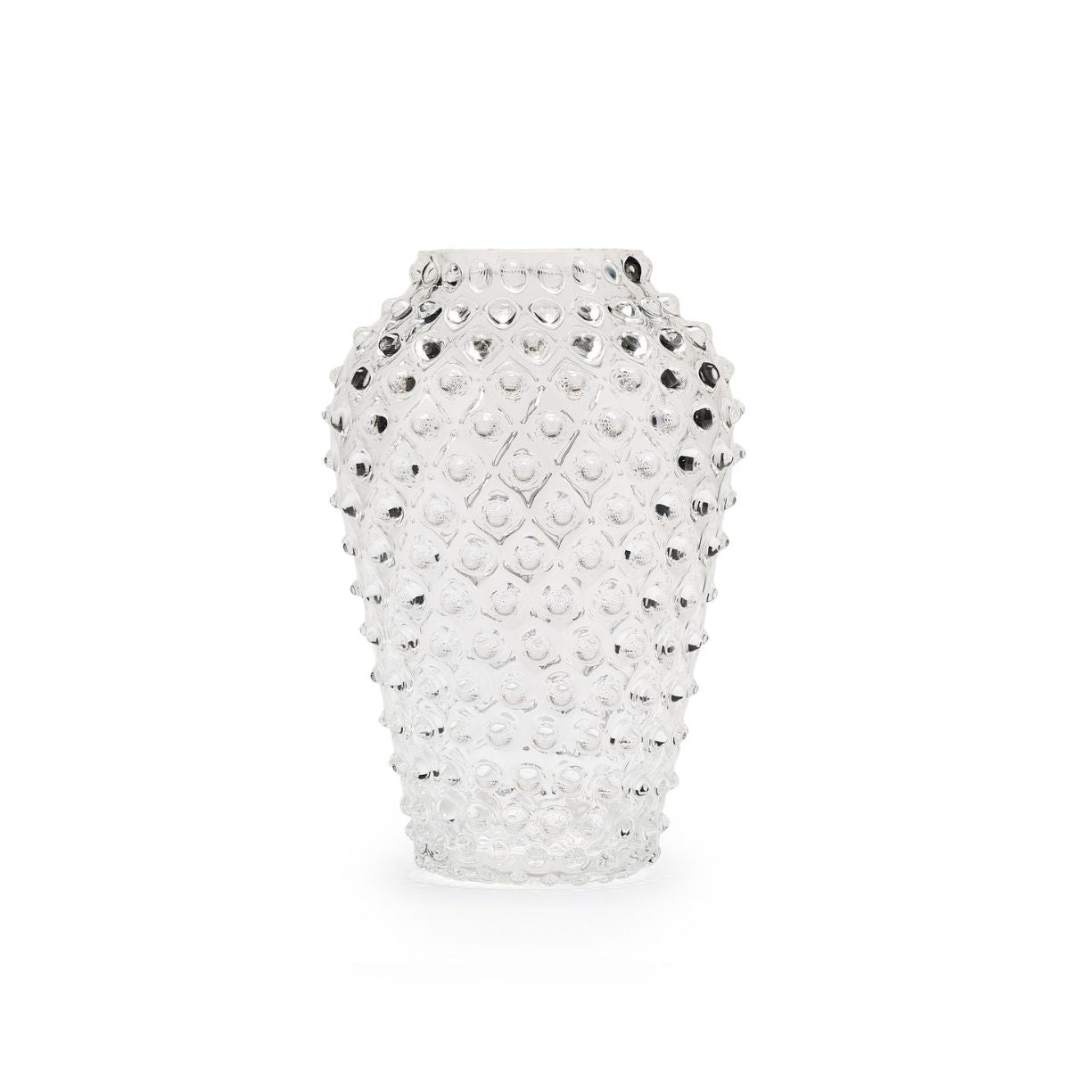 Hobnail Vase - Barrel - Clear Quartz
