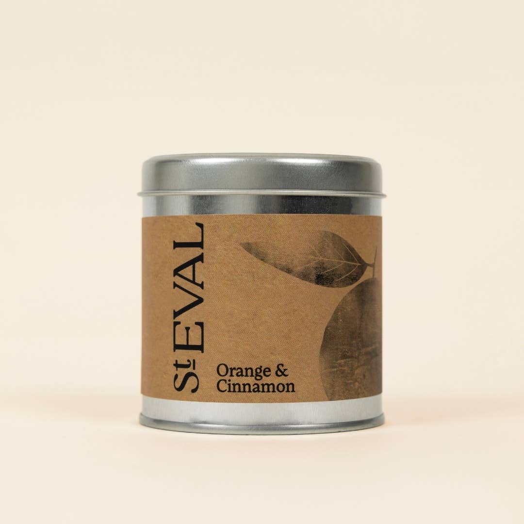 Orange & Cinnamon Scented Tin Candle