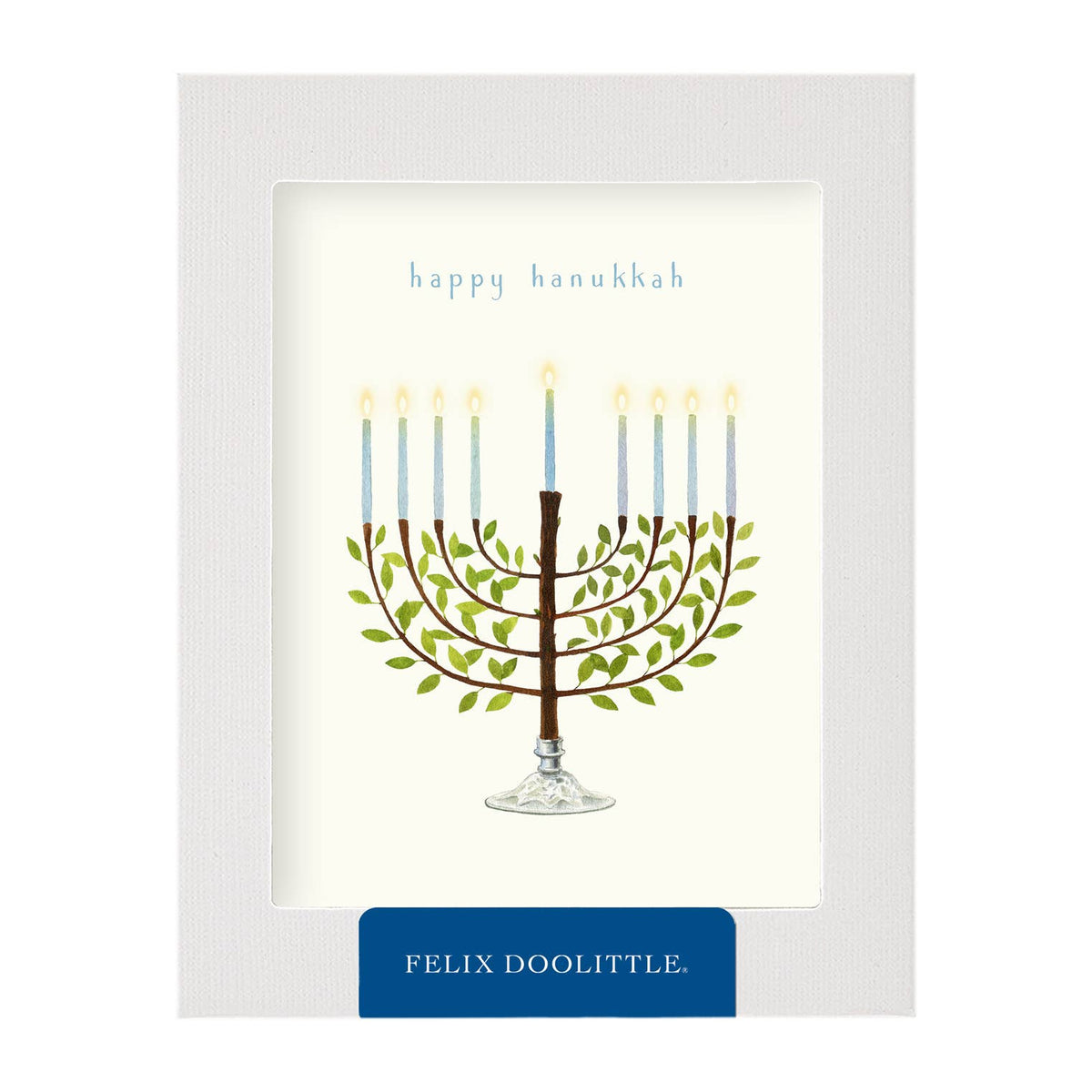 Felix Doolittle Glowing Menorah - Boxed Hanukkah Greeting Cards